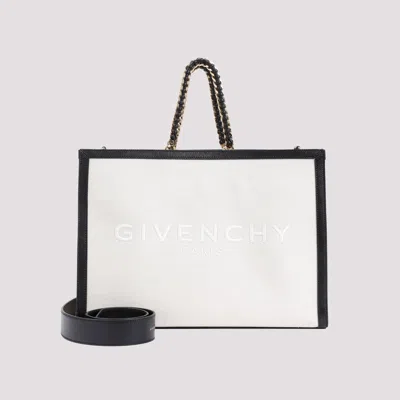Givenchy Medium G Tote Shopping Bag In Canvas And Leather