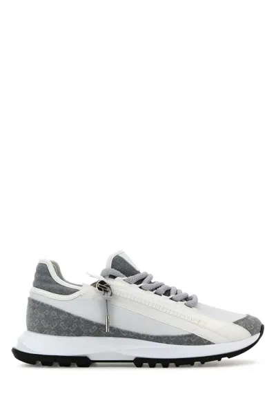 Givenchy Two-tone Denim And Synthetic Leather Spectre Sneakers