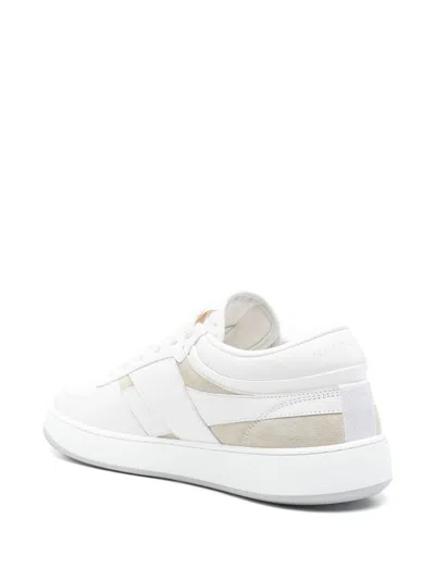 Shop Givenchy Two-tone Leather And Suede G Move Sneakers