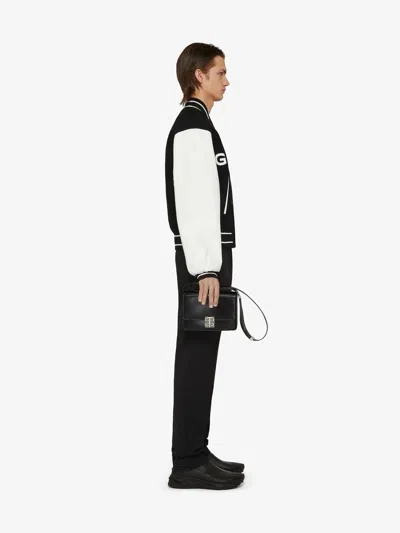 Givenchy Two-tone Wool Blend And Leather Bomber Jacket