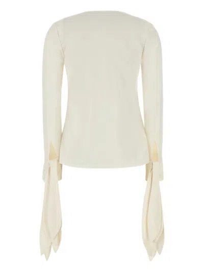 Givenchy Blouse With Bows In Poplin And 4g Embroidery