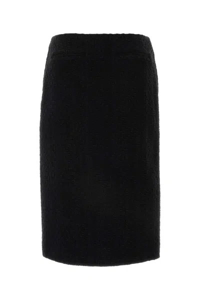 Gucci High Waist Knee-length Skirt With Back Slit And Side Pockets