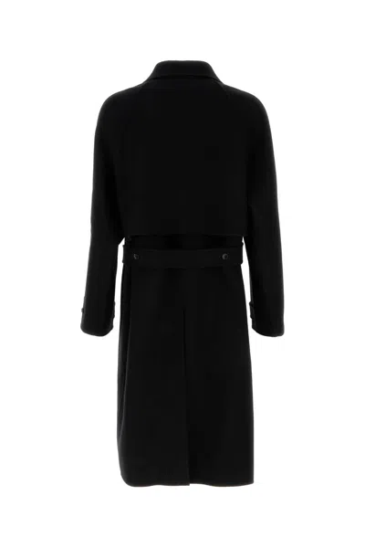 Gucci Black Wool Blend Coat