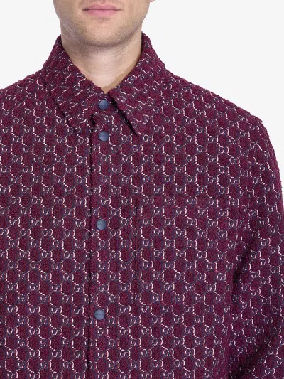 Gucci Burgundy Bouclã© Padded Shirt