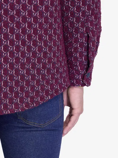 Gucci Burgundy Bouclã© Padded Shirt