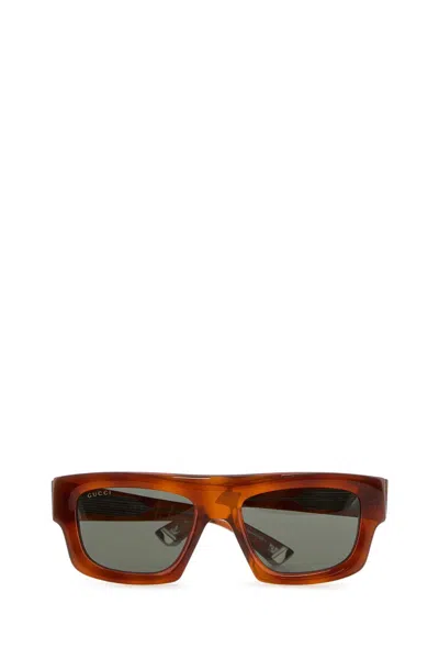 GUCCI GUCCI CARAMEL ACETATE SUNGLASSES 