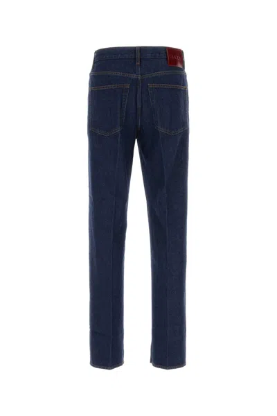 Gucci Dark Blue Denim Jeans In Blue