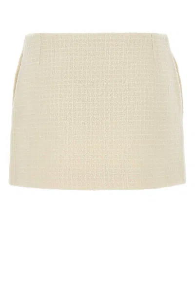 Gucci Ivory Tweed Mini Skirt
