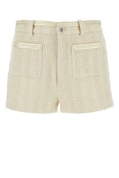 Gucci Textured Tweed Fabric Shorts With Belt Loops