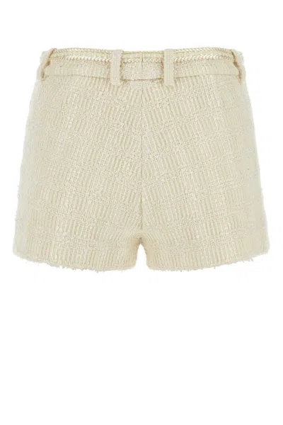 Gucci Textured Tweed Fabric Shorts With Belt Loops