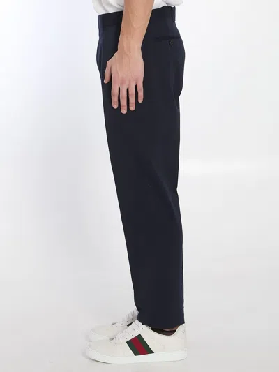 Gucci Navy Blue Gabardine Pant