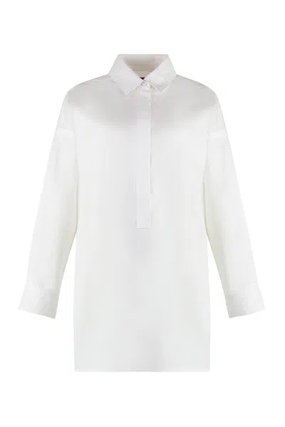 Gucci Cotton Poplin Shirt With Hidden Fastening And Side Slits