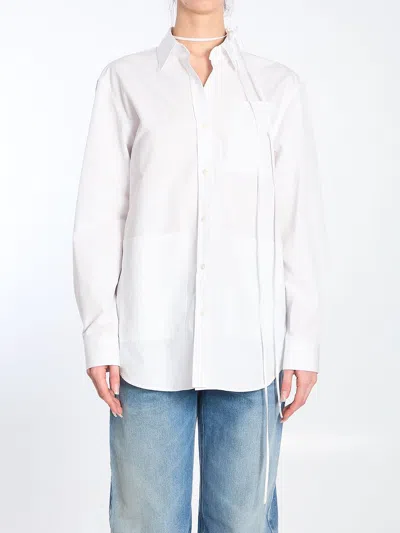 Gucci Cotton Poplin Shirt With Self-tie Neck Ribbon