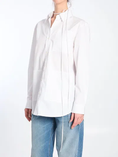 Gucci Cotton Poplin Shirt With Self-tie Neck Ribbon