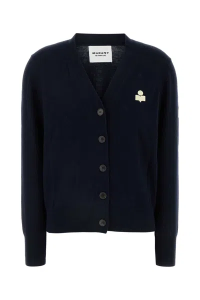 Isabel Marant Étoile Isabel Marant Etoile Midnight Blue Cotton Blend Karina Cardigan