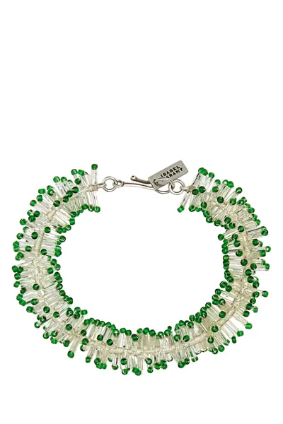 Isabel Marant Two-tone Beaded Bracelet With Textured Finish