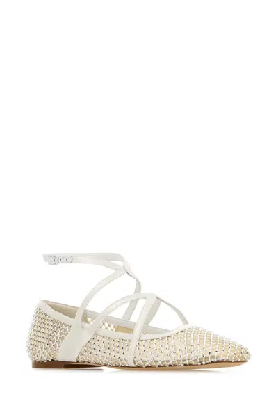 Jimmy Choo Mesh Astoria Ballerinas Ankle Strap