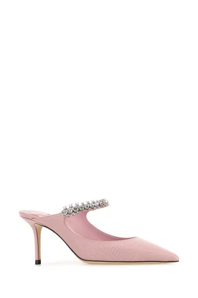Jimmy Choo Glitter Fabric Bing 65 Mules