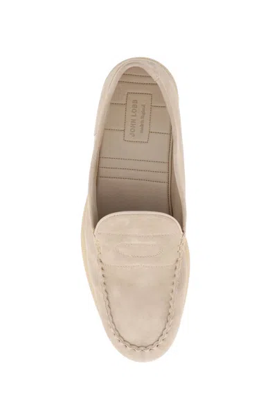John Lobb Sand Suede Pace Loafers
