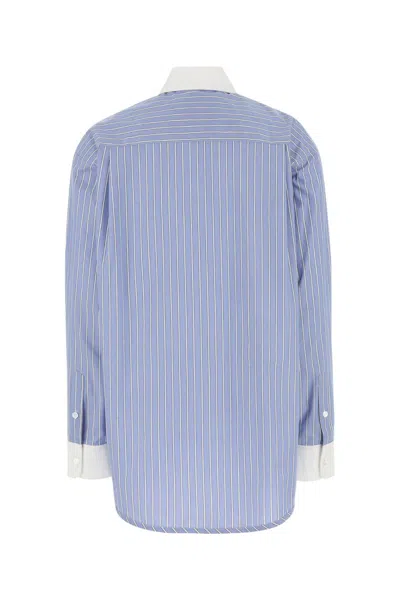 Marni Blue Striped Poplin Shirt