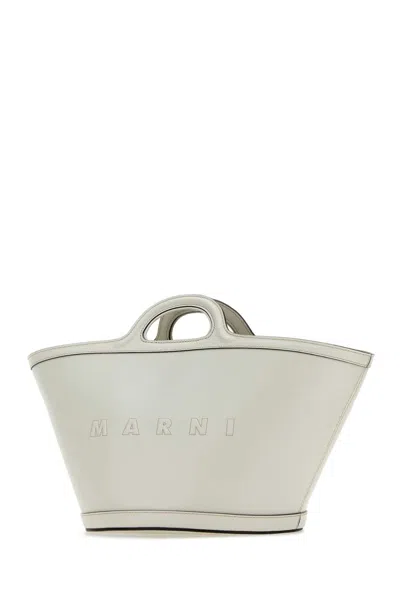 Marni White Leather Small Tropicalia Handbag
