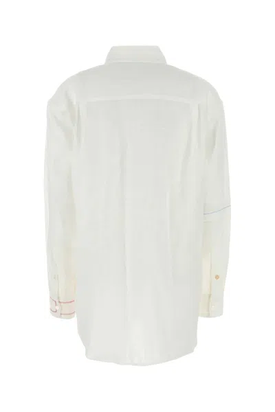 Marni Camicia In Lino Bianco Donna
