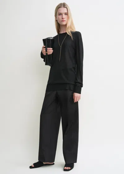 Totême Long-sleeve Tee Knit Black