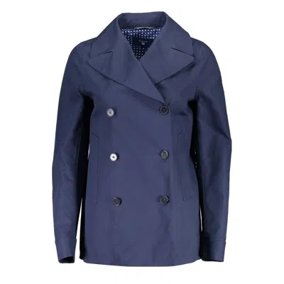 Gant Blue Cotton Women Jacket In Blue