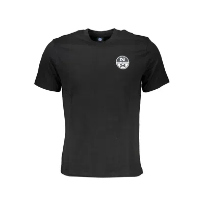 North Sails Black Cotton T-shirt In Black