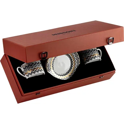 Missoni Home Tableware Tea Cup & Saucer Zig Zag Set Of 2