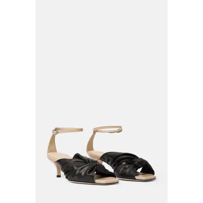 Scarosso 50mm Knot Sandals In Black