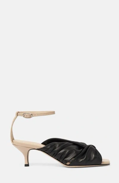 Scarosso 50mm Knot Sandals In Black