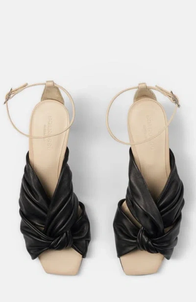 Scarosso 50mm Knot Sandals In Black