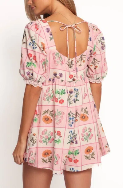 Petal And Pup Petal & Pup Floretta Puff Sleeve Cotton Romper In Multi