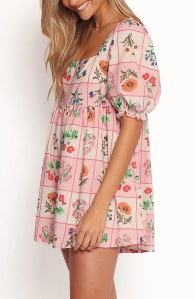 Petal And Pup Petal & Pup Floretta Puff Sleeve Cotton Romper In Multi