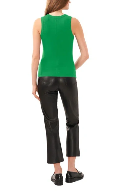 Halogen ® Fitted Ribbed Tank Top In Green