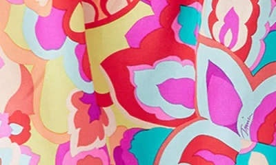 Trina Turk Silia Print Ruffle Sleeve Off The Shoulder Top