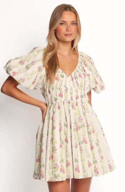 Petal And Pup Petal & Pup Zadie Floral Puff Sleeve Minidress In Multi