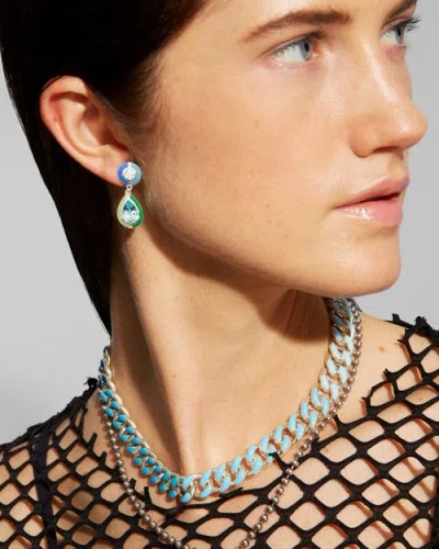 Fry Powers Gem + Enamel Stacking Ring In Multi