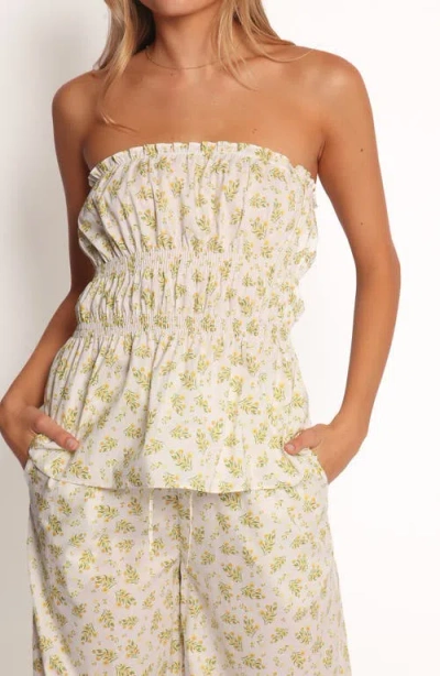 Petal And Pup Petal & Pup Ruthie Strapless Top In Animal Print