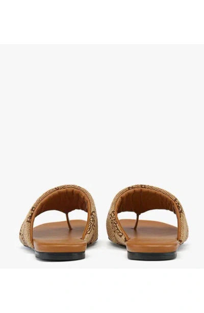 Mcm Flat Sandals In Lauretos Raffia Jacquard