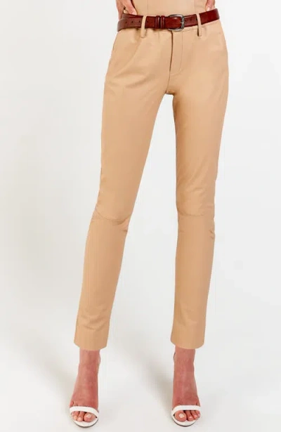 As By Df Jordan Recycled Leather Blend Pants In Brown