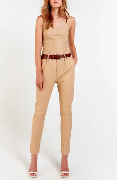 As By Df Jordan Recycled Leather Blend Pants In Brown