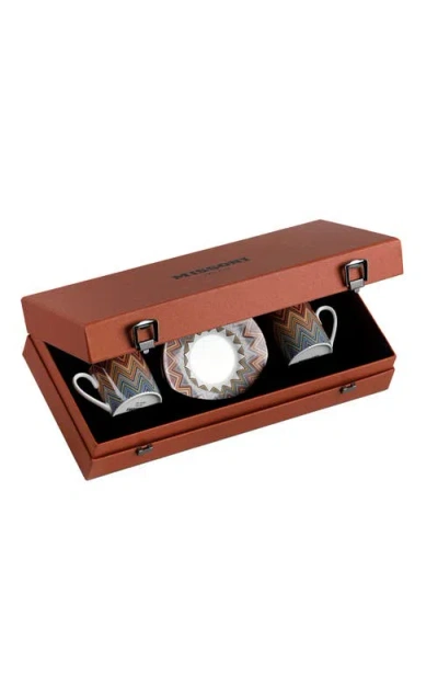 Missoni Home Tableware Coffee Cup & Saucer Zig Zag Set Of 2