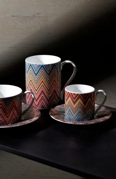 Missoni Home Tableware Coffee Cup & Saucer Zig Zag Set Of 2