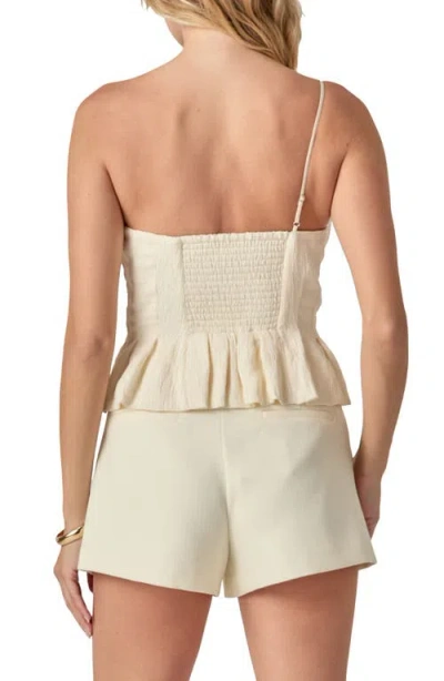 English Factory Ruffle Asymmetric Sleeveless Top In Multi