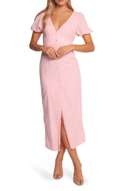 Petal And Pup Petal & Pup Seraphina Puff Sleeve Midi Dress In Animal Print