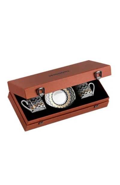 Missoni Home Tableware Coffee Cup & Saucer Zig Zag Set Of 2