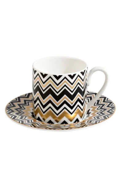 Missoni Home Tableware Coffee Cup & Saucer Zig Zag Set Of 2