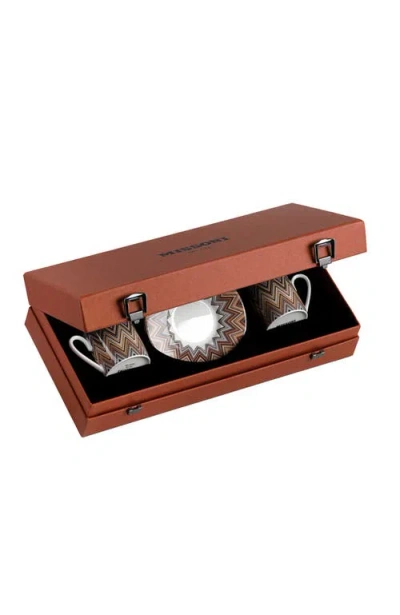 Missoni Home Tableware Coffee Cup & Saucer Zig Zag Set Of 2